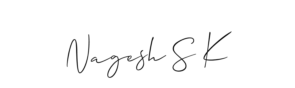 Make a short Nagesh S K signature style. Manage your documents anywhere anytime using Allison_Script. Create and add eSignatures, submit forms, share and send files easily. Nagesh S K signature style 2 images and pictures png
