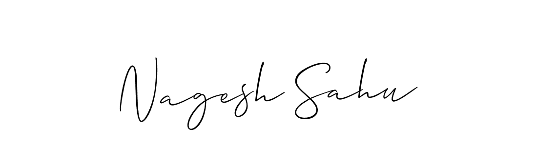 Make a short Nagesh Sahu signature style. Manage your documents anywhere anytime using Allison_Script. Create and add eSignatures, submit forms, share and send files easily. Nagesh Sahu signature style 2 images and pictures png