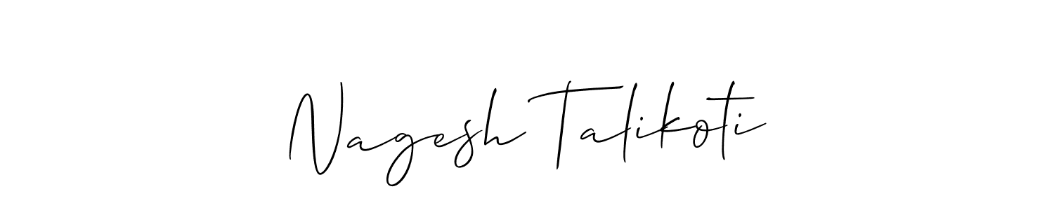 Nagesh Talikoti stylish signature style. Best Handwritten Sign (Allison_Script) for my name. Handwritten Signature Collection Ideas for my name Nagesh Talikoti. Nagesh Talikoti signature style 2 images and pictures png