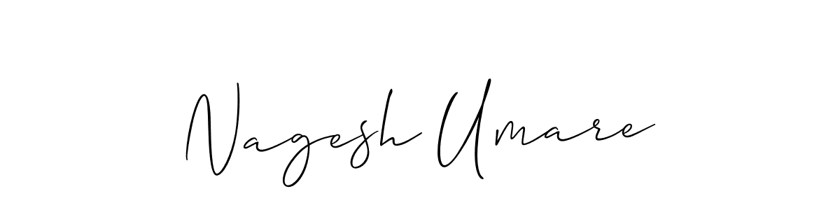 Also You can easily find your signature by using the search form. We will create Nagesh Umare name handwritten signature images for you free of cost using Allison_Script sign style. Nagesh Umare signature style 2 images and pictures png