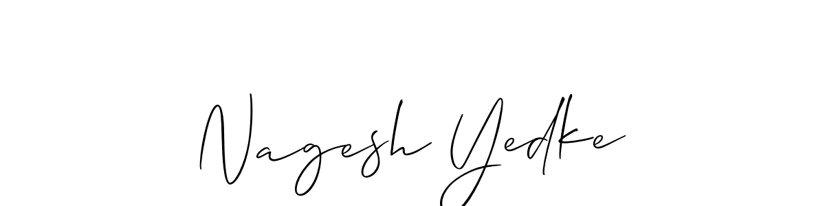 Allison_Script is a professional signature style that is perfect for those who want to add a touch of class to their signature. It is also a great choice for those who want to make their signature more unique. Get Nagesh Yedke name to fancy signature for free. Nagesh Yedke signature style 2 images and pictures png