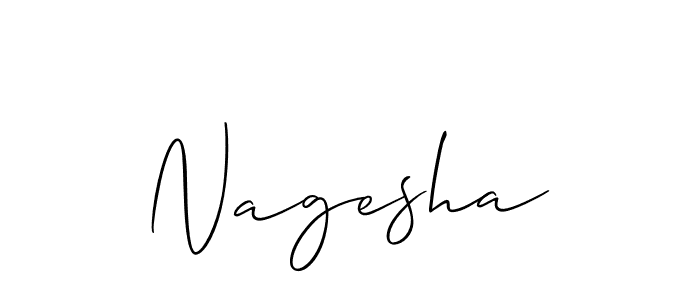 Design your own signature with our free online signature maker. With this signature software, you can create a handwritten (Allison_Script) signature for name Nagesha. Nagesha signature style 2 images and pictures png