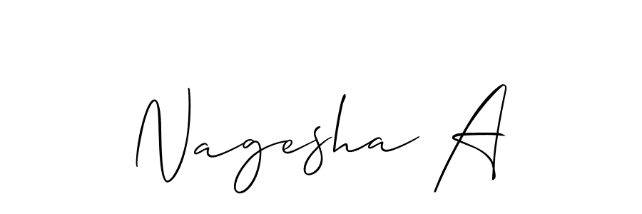 How to make Nagesha A signature? Allison_Script is a professional autograph style. Create handwritten signature for Nagesha A name. Nagesha A signature style 2 images and pictures png