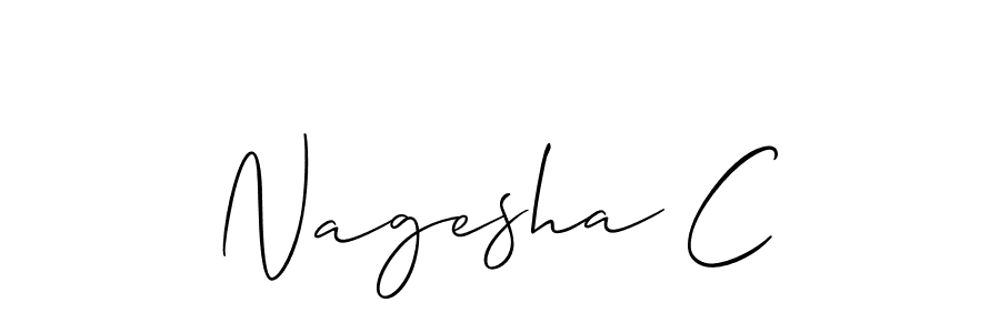 How to Draw Nagesha C signature style? Allison_Script is a latest design signature styles for name Nagesha C. Nagesha C signature style 2 images and pictures png