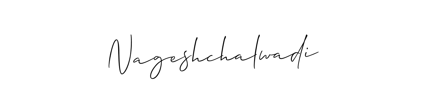 Allison_Script is a professional signature style that is perfect for those who want to add a touch of class to their signature. It is also a great choice for those who want to make their signature more unique. Get Nageshchalwadi name to fancy signature for free. Nageshchalwadi signature style 2 images and pictures png