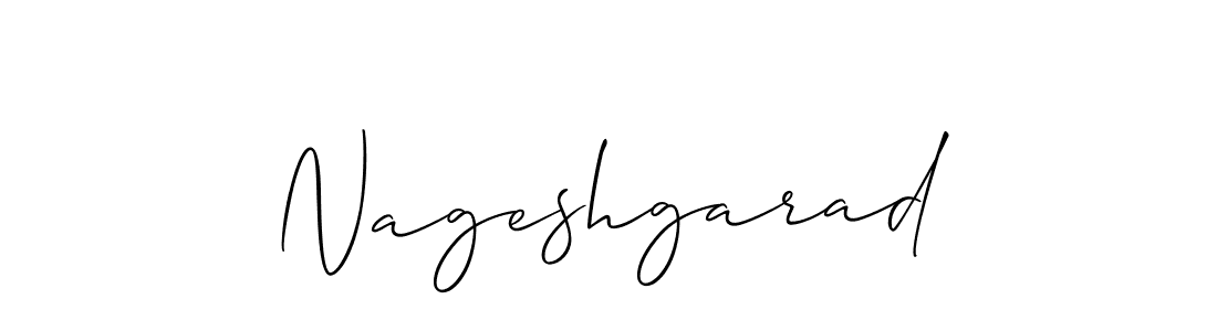 Create a beautiful signature design for name Nageshgarad. With this signature (Allison_Script) fonts, you can make a handwritten signature for free. Nageshgarad signature style 2 images and pictures png