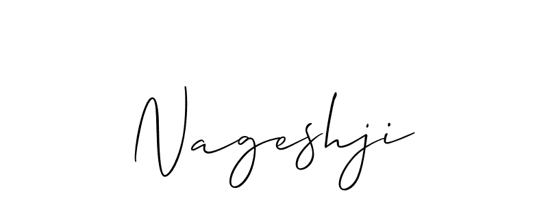 Also we have Nageshji name is the best signature style. Create professional handwritten signature collection using Allison_Script autograph style. Nageshji signature style 2 images and pictures png