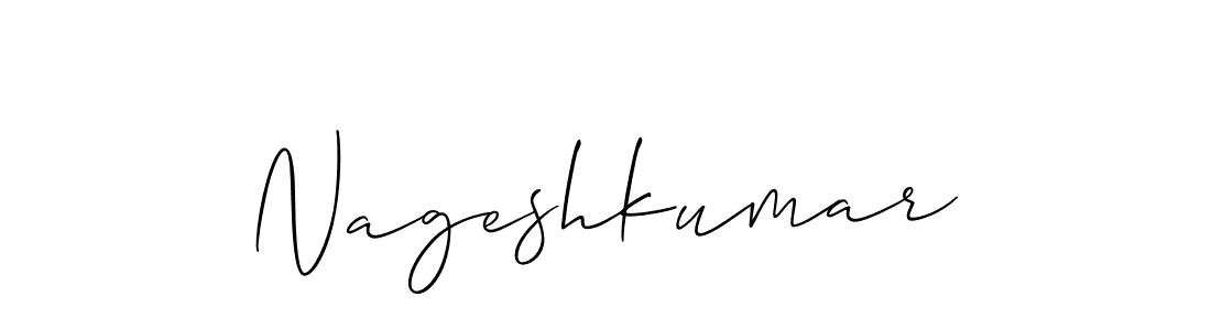Allison_Script is a professional signature style that is perfect for those who want to add a touch of class to their signature. It is also a great choice for those who want to make their signature more unique. Get Nageshkumar name to fancy signature for free. Nageshkumar signature style 2 images and pictures png