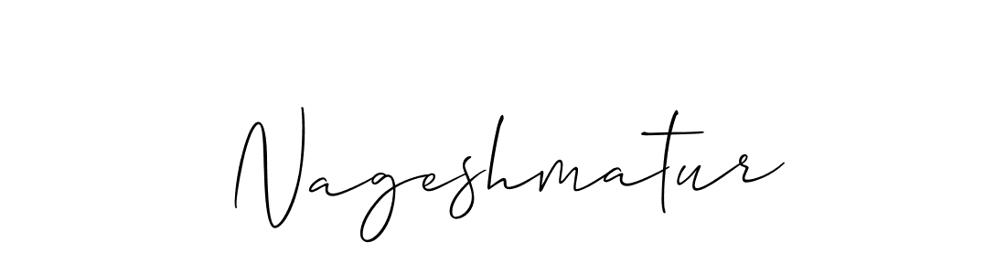 How to make Nageshmatur name signature. Use Allison_Script style for creating short signs online. This is the latest handwritten sign. Nageshmatur signature style 2 images and pictures png