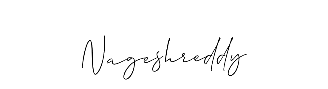 Use a signature maker to create a handwritten signature online. With this signature software, you can design (Allison_Script) your own signature for name Nageshreddy. Nageshreddy signature style 2 images and pictures png