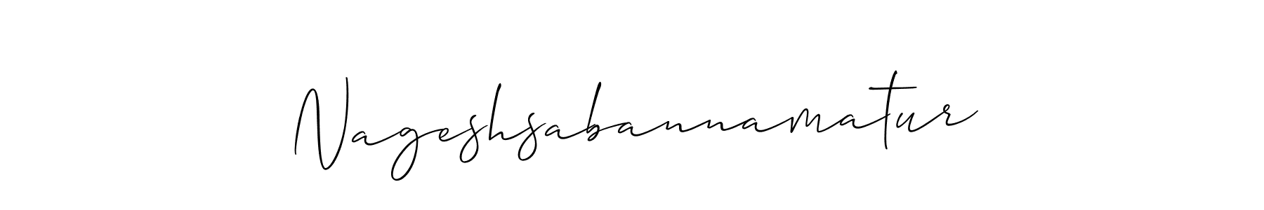 Design your own signature with our free online signature maker. With this signature software, you can create a handwritten (Allison_Script) signature for name Nageshsabannamatur. Nageshsabannamatur signature style 2 images and pictures png