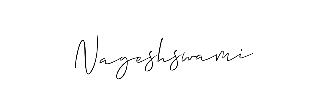 Use a signature maker to create a handwritten signature online. With this signature software, you can design (Allison_Script) your own signature for name Nageshswami. Nageshswami signature style 2 images and pictures png
