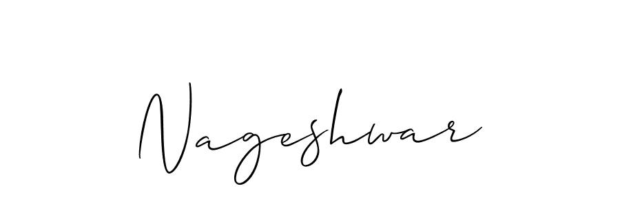 How to make Nageshwar name signature. Use Allison_Script style for creating short signs online. This is the latest handwritten sign. Nageshwar signature style 2 images and pictures png
