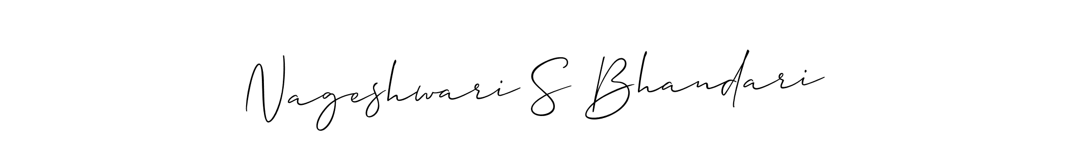 See photos of Nageshwari S Bhandari official signature by Spectra . Check more albums & portfolios. Read reviews & check more about Allison_Script font. Nageshwari S Bhandari signature style 2 images and pictures png