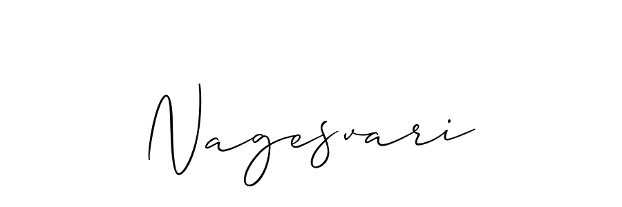 Allison_Script is a professional signature style that is perfect for those who want to add a touch of class to their signature. It is also a great choice for those who want to make their signature more unique. Get Nagesvari name to fancy signature for free. Nagesvari signature style 2 images and pictures png