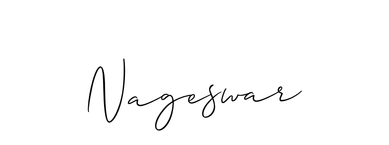Make a beautiful signature design for name Nageswar. With this signature (Allison_Script) style, you can create a handwritten signature for free. Nageswar signature style 2 images and pictures png