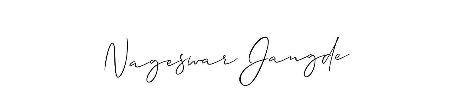 Also we have Nageswar Jangde name is the best signature style. Create professional handwritten signature collection using Allison_Script autograph style. Nageswar Jangde signature style 2 images and pictures png