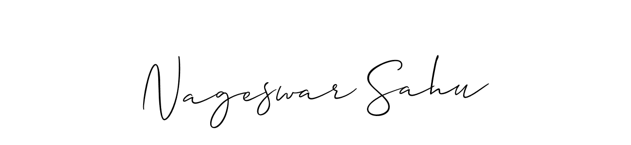 How to make Nageswar Sahu name signature. Use Allison_Script style for creating short signs online. This is the latest handwritten sign. Nageswar Sahu signature style 2 images and pictures png