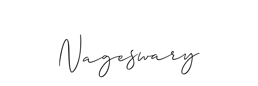 Also we have Nageswary name is the best signature style. Create professional handwritten signature collection using Allison_Script autograph style. Nageswary signature style 2 images and pictures png