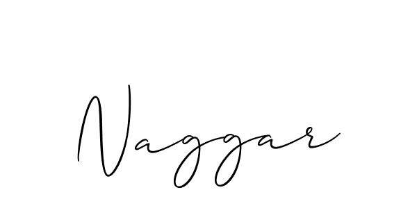 Use a signature maker to create a handwritten signature online. With this signature software, you can design (Allison_Script) your own signature for name Naggar. Naggar signature style 2 images and pictures png