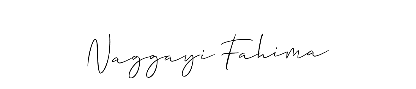 It looks lik you need a new signature style for name Naggayi Fahima. Design unique handwritten (Allison_Script) signature with our free signature maker in just a few clicks. Naggayi Fahima signature style 2 images and pictures png