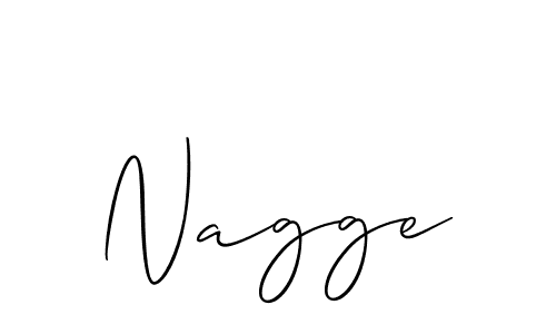 Use a signature maker to create a handwritten signature online. With this signature software, you can design (Allison_Script) your own signature for name Nagge. Nagge signature style 2 images and pictures png