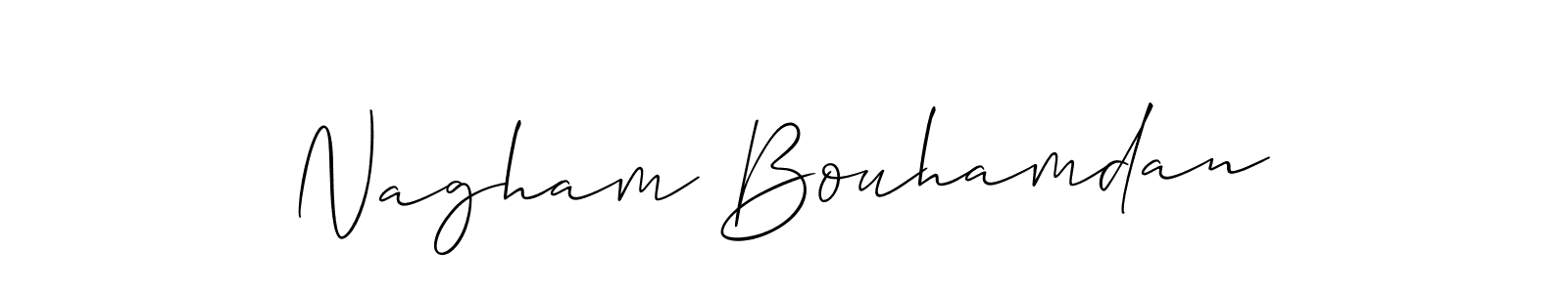 Make a beautiful signature design for name Nagham Bouhamdan. Use this online signature maker to create a handwritten signature for free. Nagham Bouhamdan signature style 2 images and pictures png