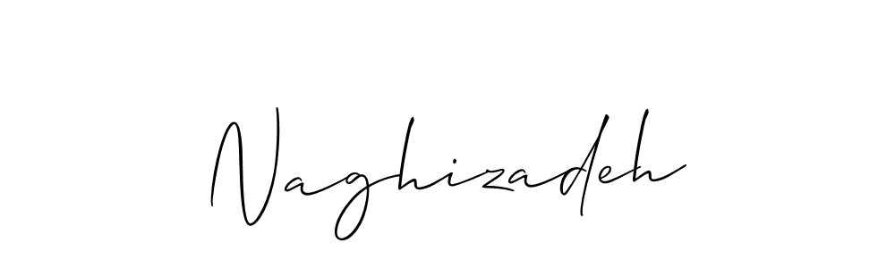 The best way (Allison_Script) to make a short signature is to pick only two or three words in your name. The name Naghizadeh include a total of six letters. For converting this name. Naghizadeh signature style 2 images and pictures png