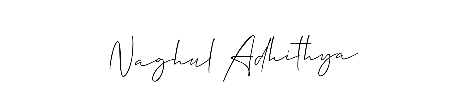 How to Draw Naghul Adhithya signature style? Allison_Script is a latest design signature styles for name Naghul Adhithya. Naghul Adhithya signature style 2 images and pictures png