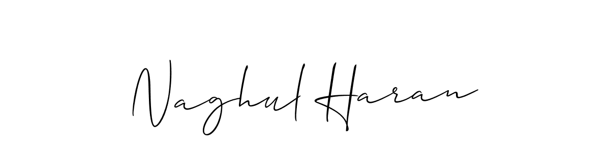 Create a beautiful signature design for name Naghul Haran. With this signature (Allison_Script) fonts, you can make a handwritten signature for free. Naghul Haran signature style 2 images and pictures png