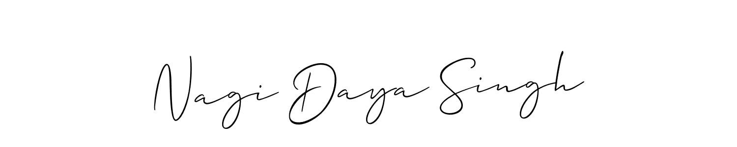 Design your own signature with our free online signature maker. With this signature software, you can create a handwritten (Allison_Script) signature for name Nagi Daya Singh. Nagi Daya Singh signature style 2 images and pictures png