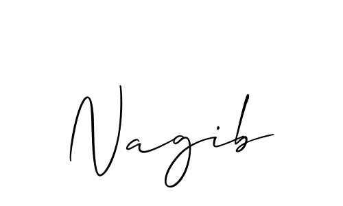 How to Draw Nagib signature style? Allison_Script is a latest design signature styles for name Nagib. Nagib signature style 2 images and pictures png