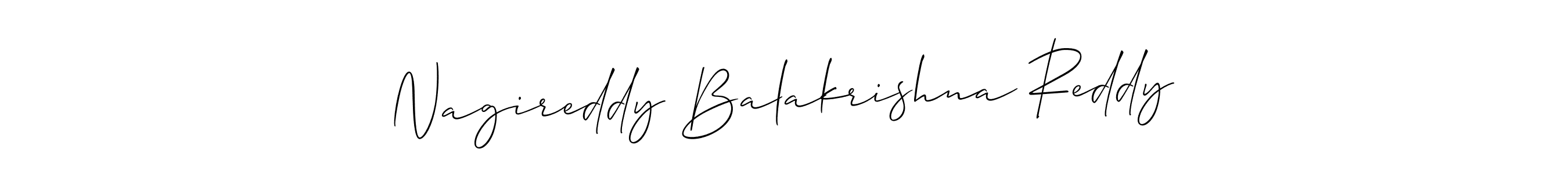 How to Draw Nagireddy Balakrishna Reddy signature style? Allison_Script is a latest design signature styles for name Nagireddy Balakrishna Reddy. Nagireddy Balakrishna Reddy signature style 2 images and pictures png