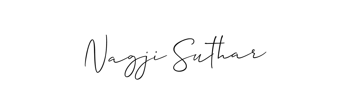 Nagji Suthar stylish signature style. Best Handwritten Sign (Allison_Script) for my name. Handwritten Signature Collection Ideas for my name Nagji Suthar. Nagji Suthar signature style 2 images and pictures png