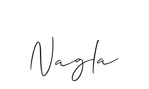 Make a beautiful signature design for name Nagla. With this signature (Allison_Script) style, you can create a handwritten signature for free. Nagla signature style 2 images and pictures png