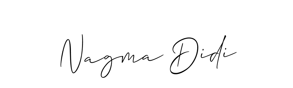 Check out images of Autograph of Nagma Didi name. Actor Nagma Didi Signature Style. Allison_Script is a professional sign style online. Nagma Didi signature style 2 images and pictures png