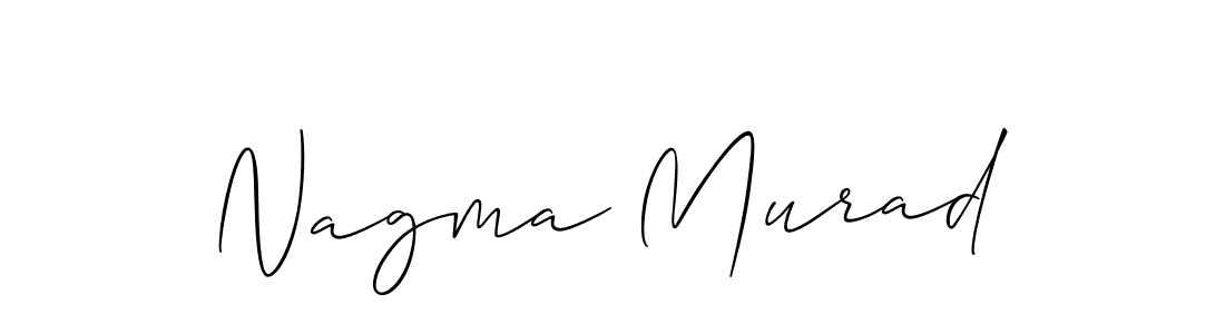 The best way (Allison_Script) to make a short signature is to pick only two or three words in your name. The name Nagma Murad include a total of six letters. For converting this name. Nagma Murad signature style 2 images and pictures png