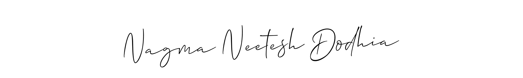 Make a beautiful signature design for name Nagma Neetesh Dodhia. Use this online signature maker to create a handwritten signature for free. Nagma Neetesh Dodhia signature style 2 images and pictures png