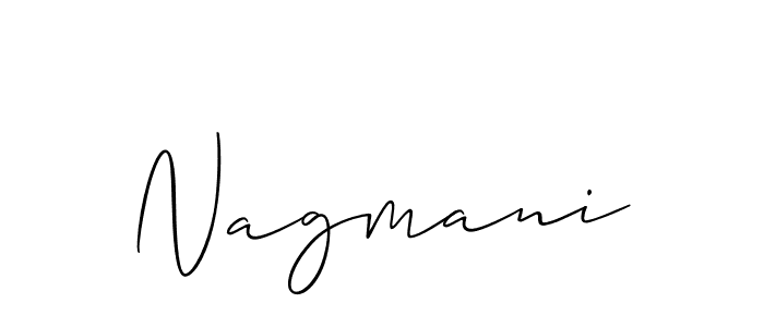 Use a signature maker to create a handwritten signature online. With this signature software, you can design (Allison_Script) your own signature for name Nagmani. Nagmani signature style 2 images and pictures png
