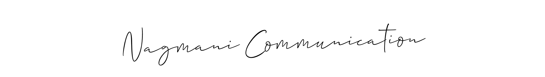 You should practise on your own different ways (Allison_Script) to write your name (Nagmani Communication) in signature. don't let someone else do it for you. Nagmani Communication signature style 2 images and pictures png