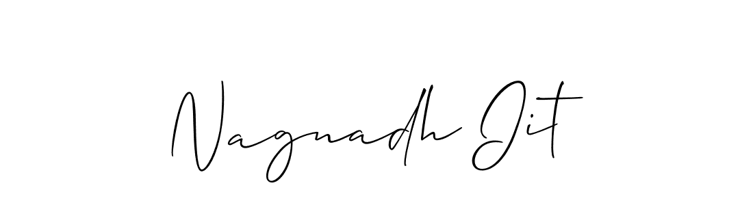 How to make Nagnadh Iit name signature. Use Allison_Script style for creating short signs online. This is the latest handwritten sign. Nagnadh Iit signature style 2 images and pictures png