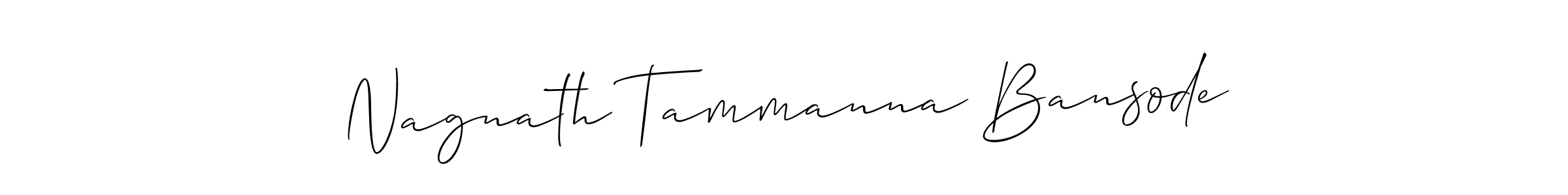 Use a signature maker to create a handwritten signature online. With this signature software, you can design (Allison_Script) your own signature for name Nagnath Tammanna Bansode. Nagnath Tammanna Bansode signature style 2 images and pictures png