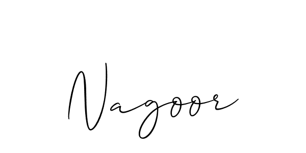 Create a beautiful signature design for name Nagoor. With this signature (Allison_Script) fonts, you can make a handwritten signature for free. Nagoor signature style 2 images and pictures png