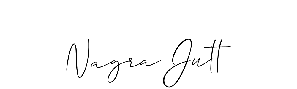How to make Nagra Jutt name signature. Use Allison_Script style for creating short signs online. This is the latest handwritten sign. Nagra Jutt signature style 2 images and pictures png