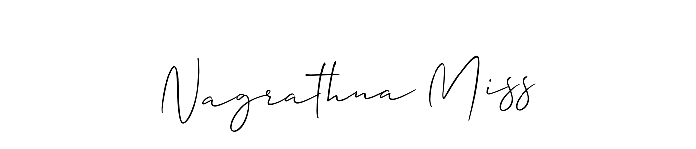 Also we have Nagrathna Miss name is the best signature style. Create professional handwritten signature collection using Allison_Script autograph style. Nagrathna Miss signature style 2 images and pictures png