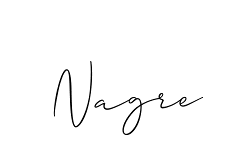How to make Nagre signature? Allison_Script is a professional autograph style. Create handwritten signature for Nagre name. Nagre signature style 2 images and pictures png