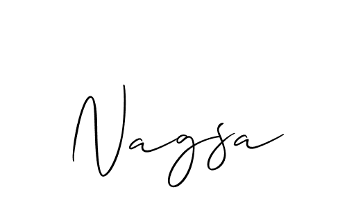 if you are searching for the best signature style for your name Nagsa. so please give up your signature search. here we have designed multiple signature styles  using Allison_Script. Nagsa signature style 2 images and pictures png
