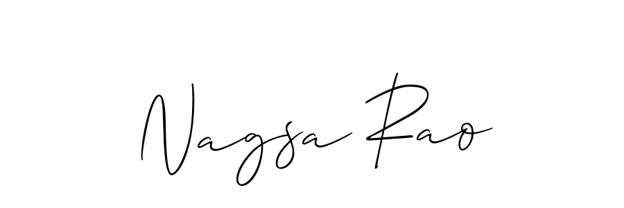 This is the best signature style for the Nagsa Rao name. Also you like these signature font (Allison_Script). Mix name signature. Nagsa Rao signature style 2 images and pictures png