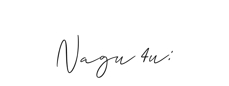 How to make Nagu 4u: name signature. Use Allison_Script style for creating short signs online. This is the latest handwritten sign. Nagu 4u: signature style 2 images and pictures png