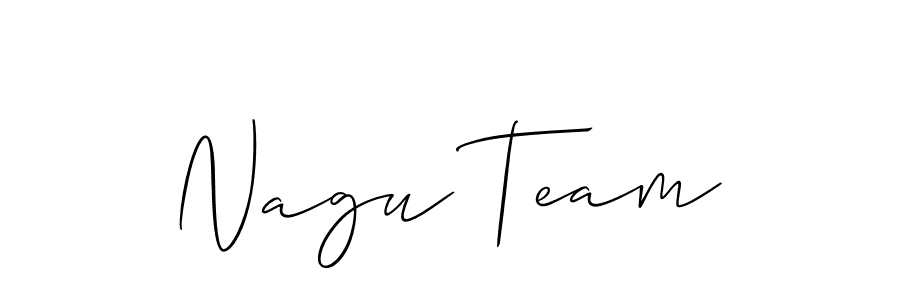 if you are searching for the best signature style for your name Nagu Team. so please give up your signature search. here we have designed multiple signature styles  using Allison_Script. Nagu Team signature style 2 images and pictures png